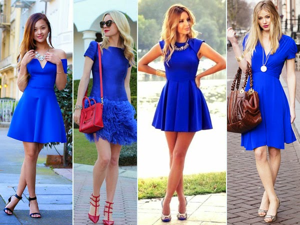 cor de sapato para vestido azul royal